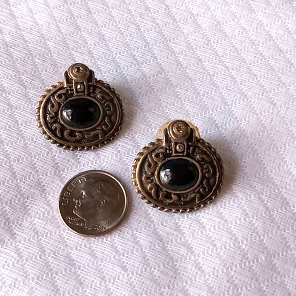 Chico's Antique Brass Post Earrings - Picture 3 of 4